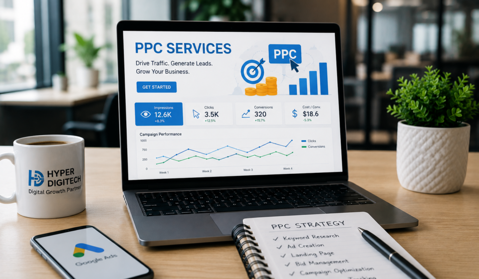 Hyper DigiTech helps businesses grow through smart and result-driven PPC campaigns. From Google Ads to social media advertising